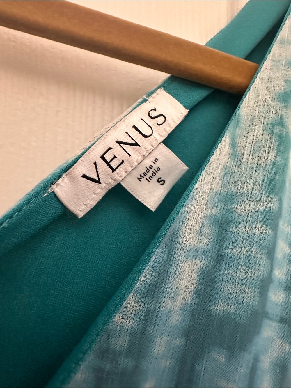 VENUS Teal and Aqua Tie-Dye Slip Dress
